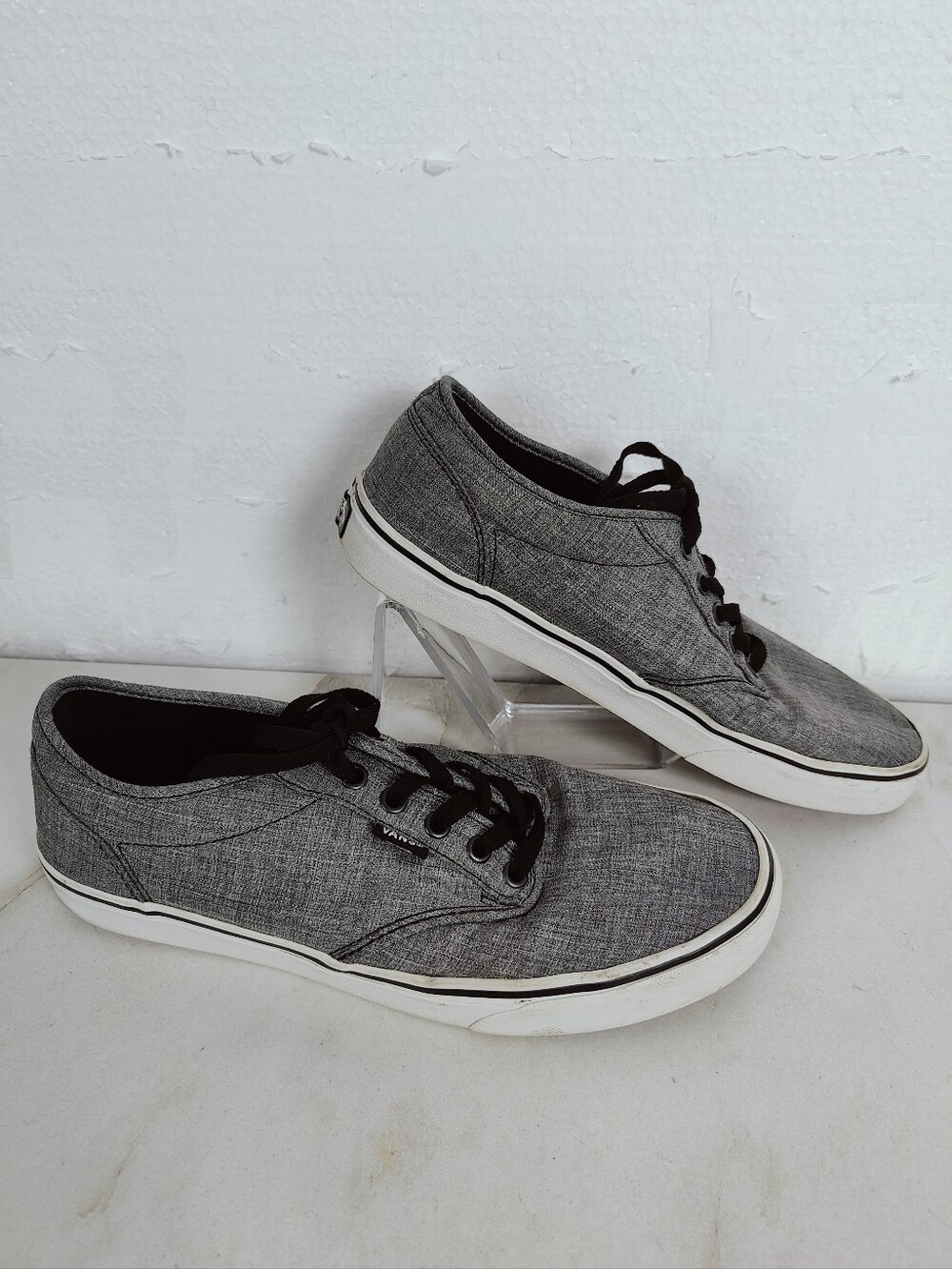 Vans Men's Atwood Gray Canvas Skate Sneakers, Sz 9.5